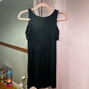 Black casual mini dress